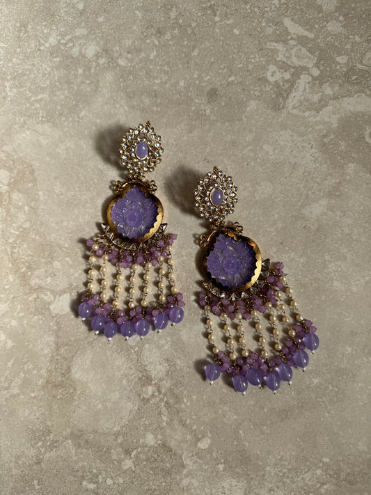 Rabbia Earrings - Purple