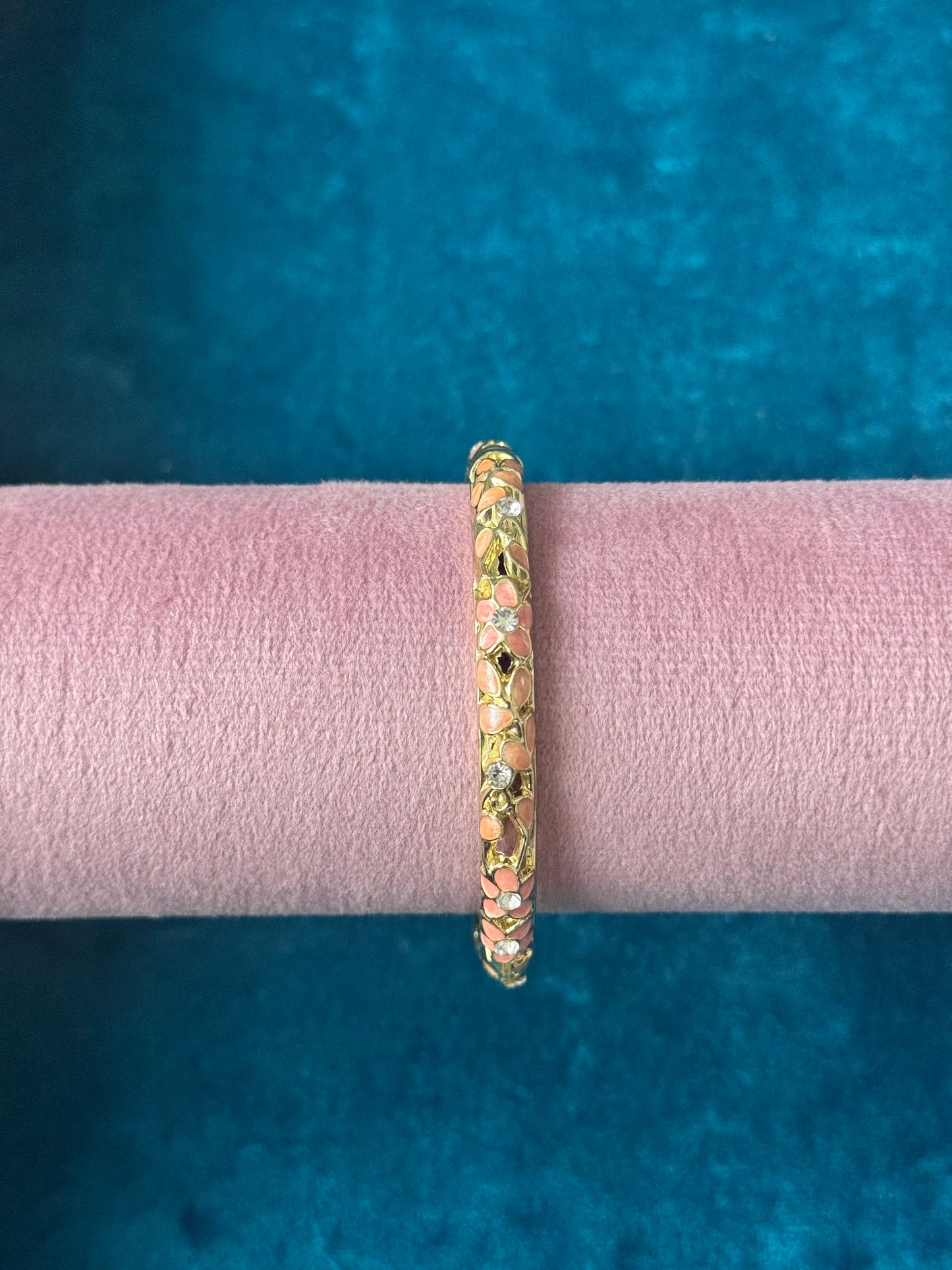 Peach Gold Painted Bangle
