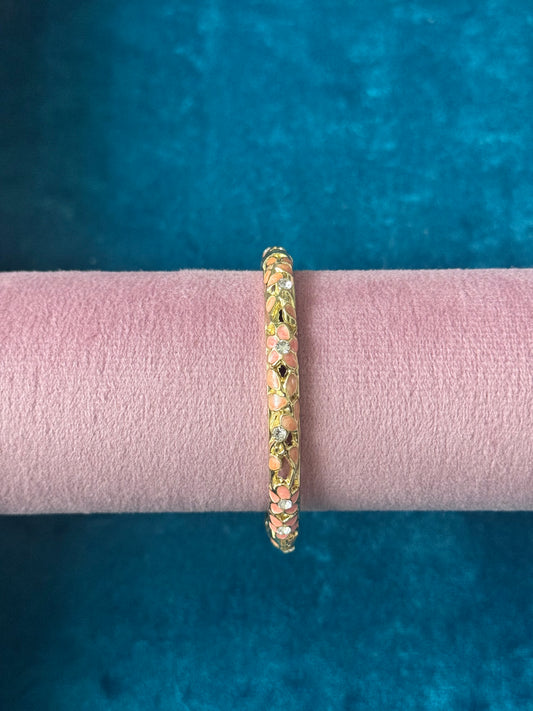 Peach Gold Painted Bangle