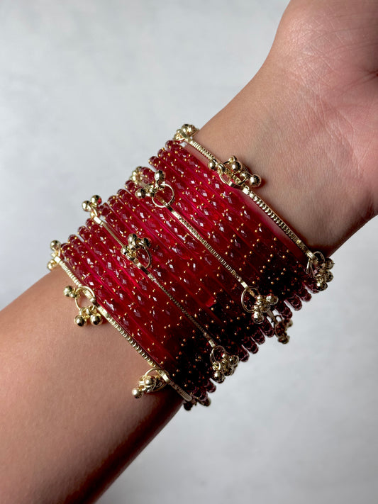 Kashmiri Bangles - Red