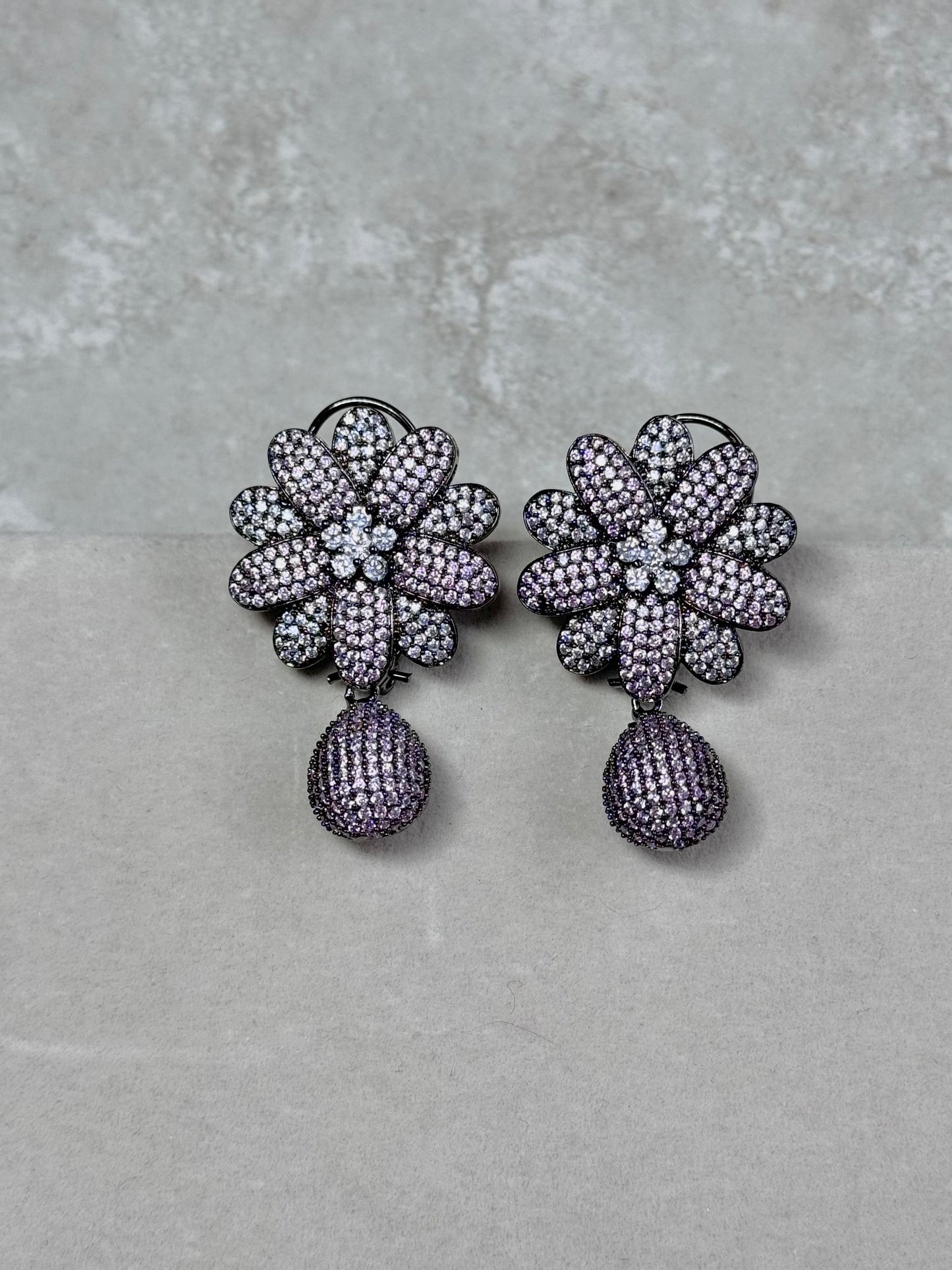 Sanya Earrings - Pink/Black (Lux Collection)