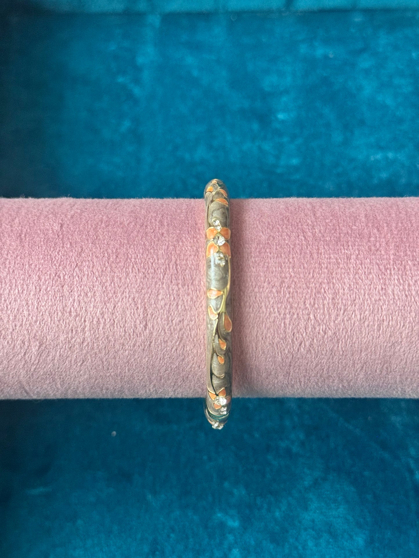 Grey/Peach Painted Bangle