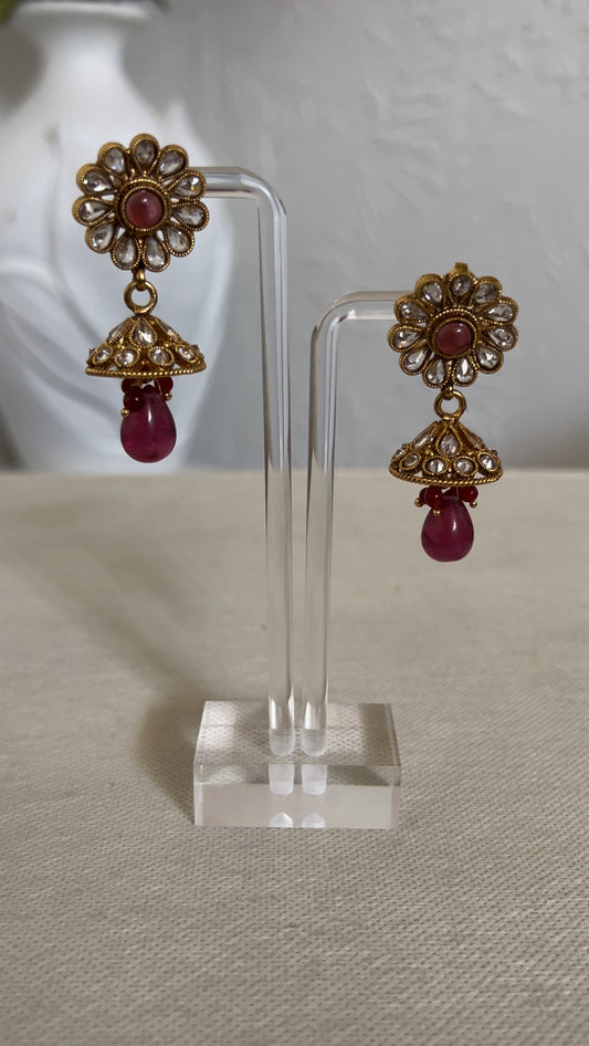 Rupa Red Jhumka