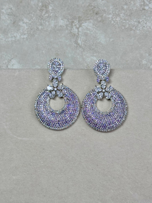 Amisha Earrings - Lavander/Silver (Lux Collection)