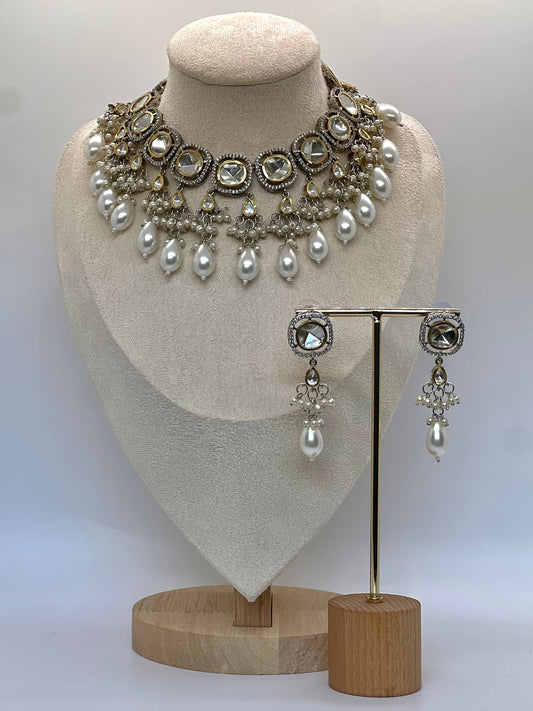 Mehnaaz Luxury Pachi Kundan Necklace Set (Luxury Collection)