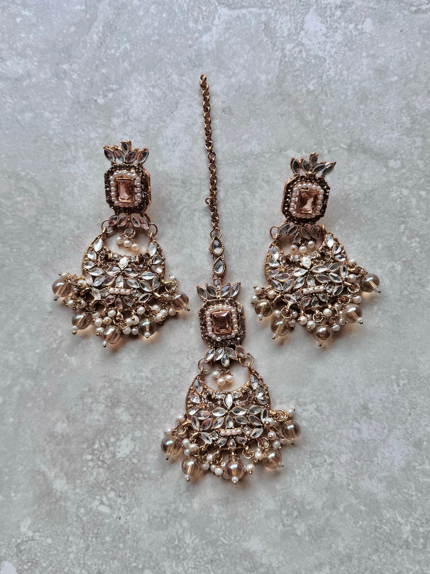 Zehra Earring and Tikka - Gold