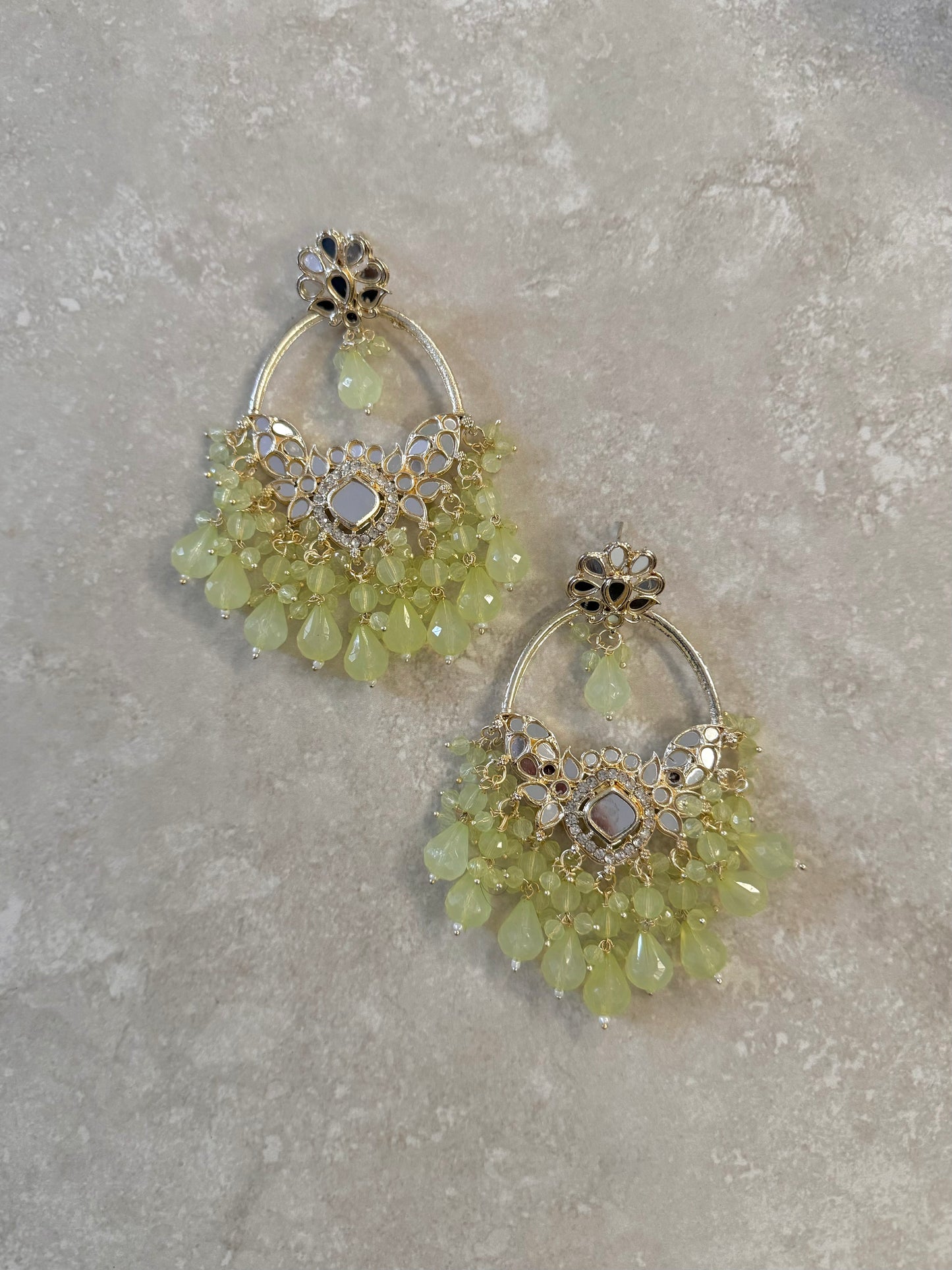 Aina Earrings - Mint-Statement Jewels