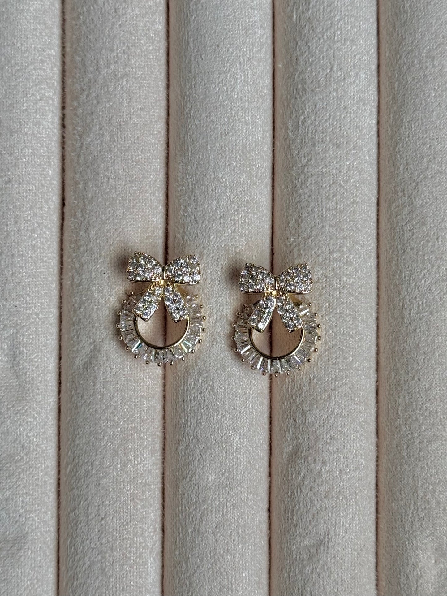 Round Bow Stainless Steel Earrings