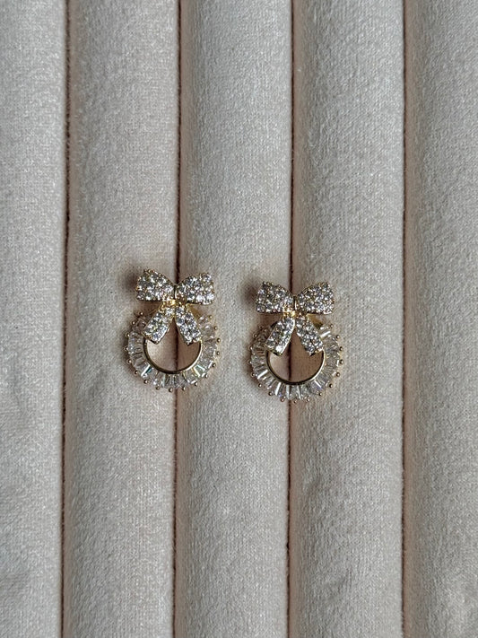 Round Bow Stainless Steel Earrings