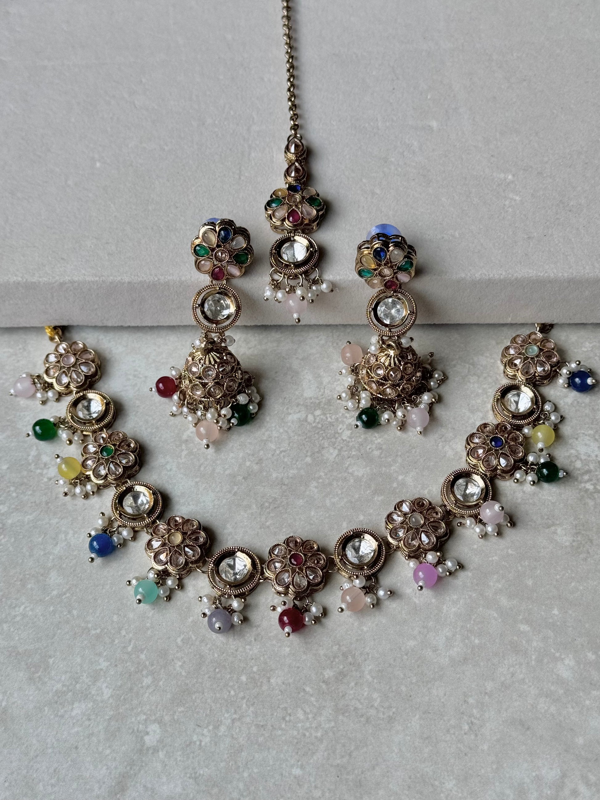 Aisha Small Necklace Set - Multi-Statement Jewels
