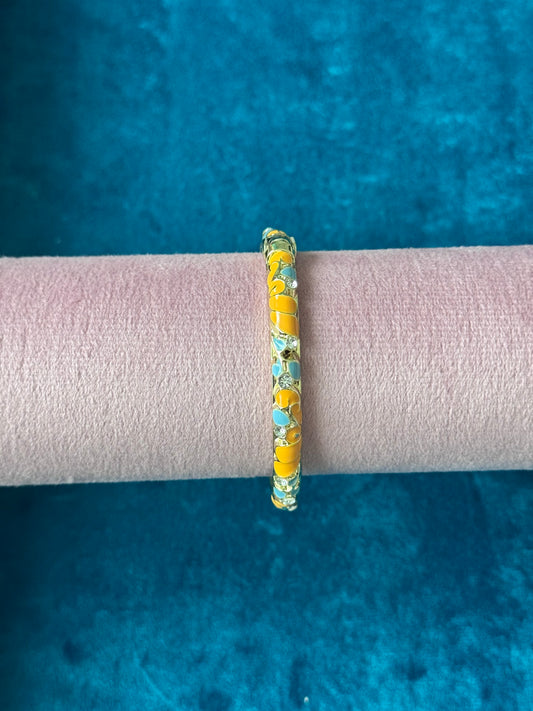 Orange/Blue Painted Bangle