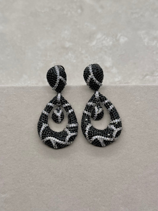 Nisha Earrings - Black (Lux Collection)
