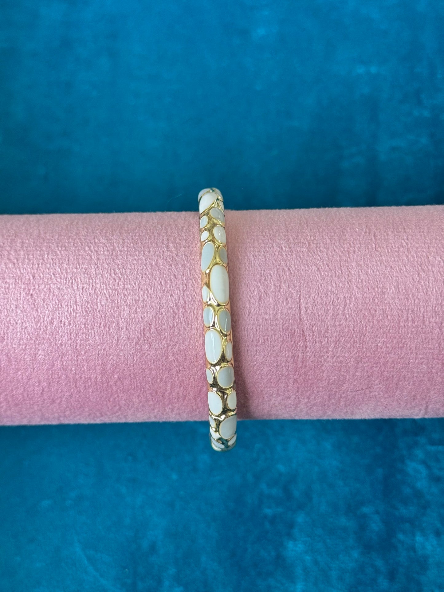 White/Grey Bubble Painted Bangle