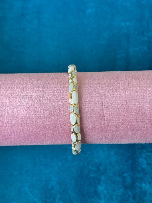 White/Grey Bubble Painted Bangle
