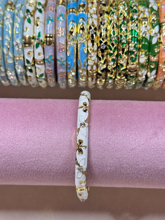 White Painted Bangle
