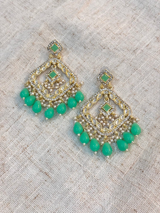 Navya Earrings - Teal