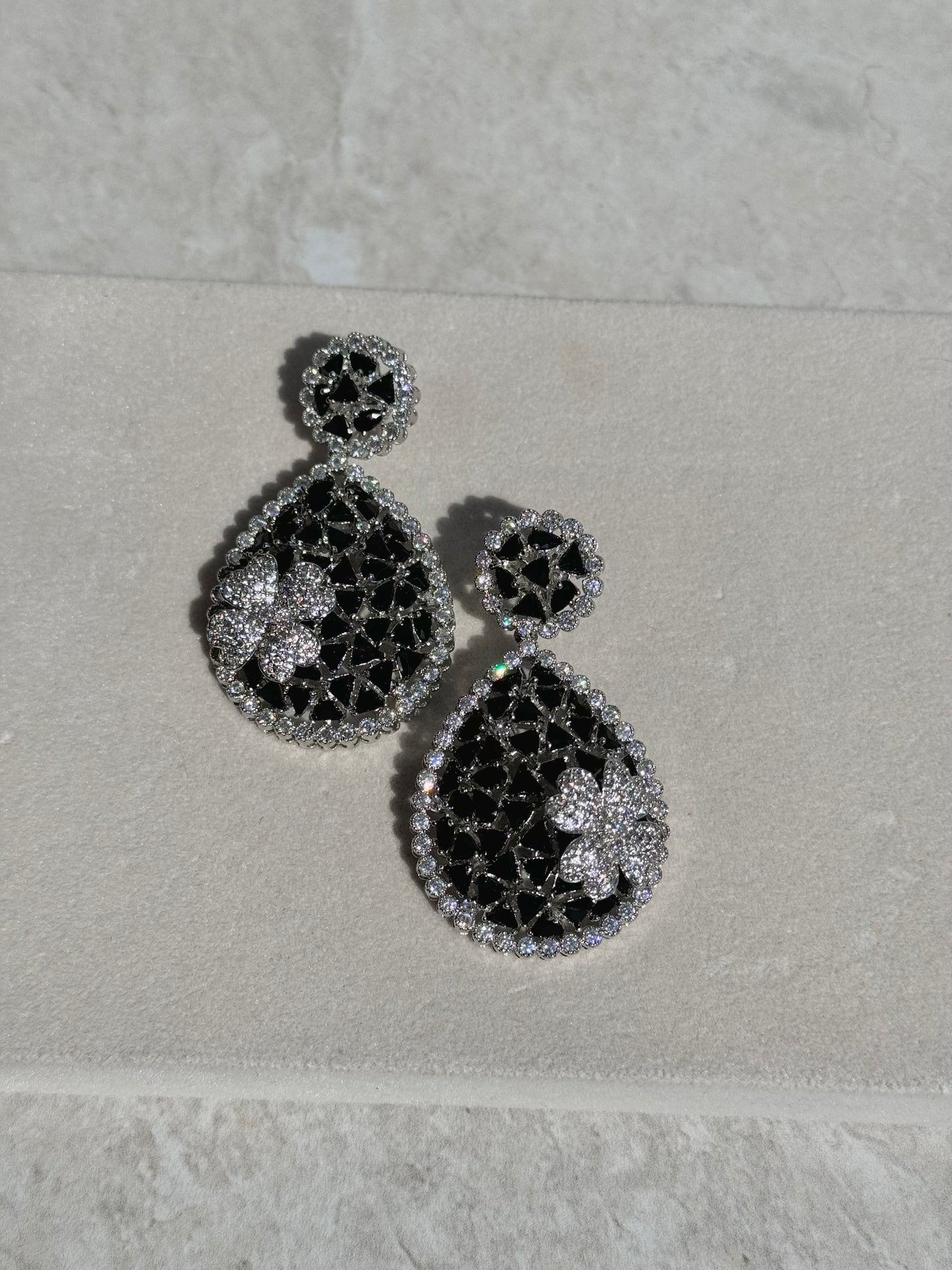 Aymal Earrings - Black (Heera Collection)