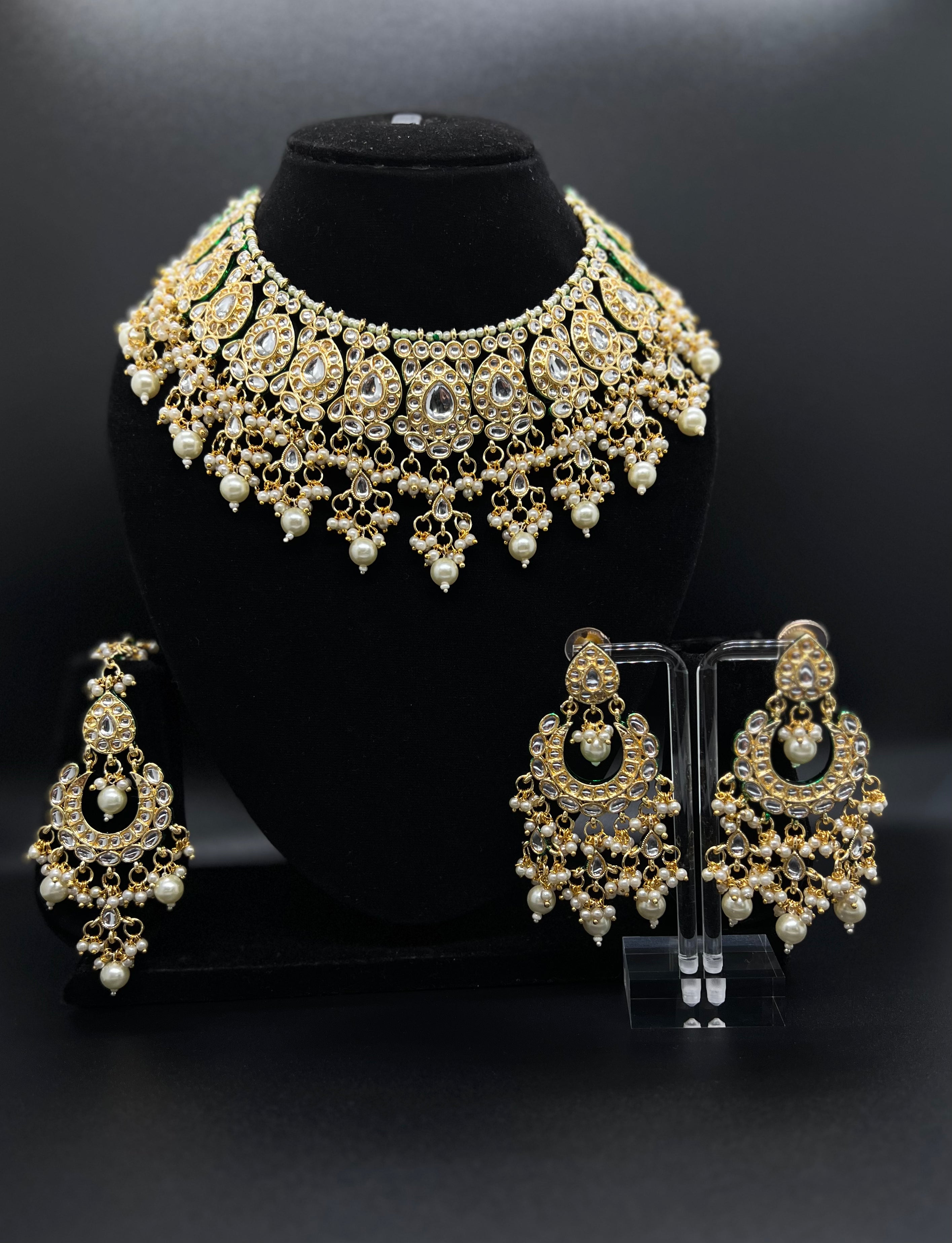 Sadaf Kundan Necklace Set – Statement Jewels