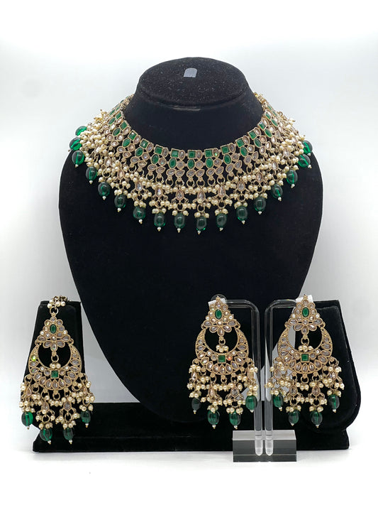 Nalini Necklace Set - Green